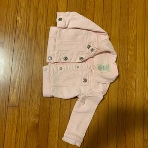 Pink Jean jacket 3-6 months